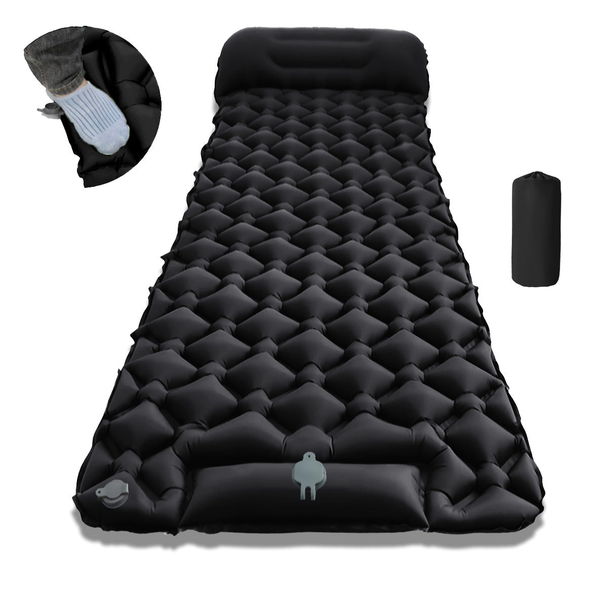 Inflatable Foot Pump Camping Sleeping Mat