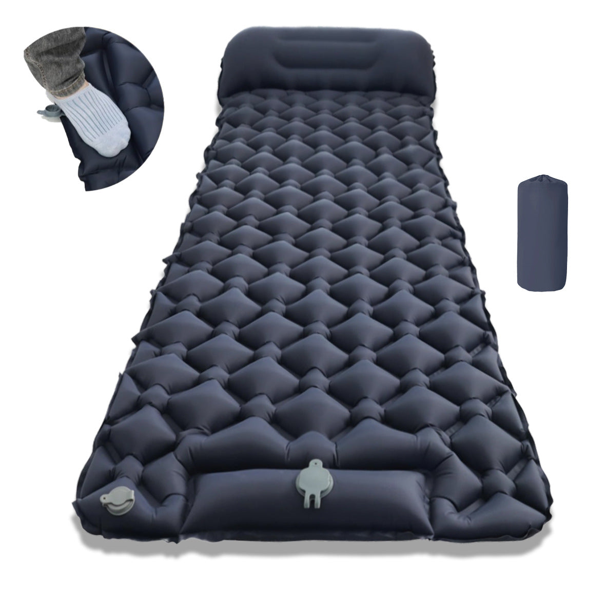 Inflatable Foot Pump Camping Sleeping Mat
