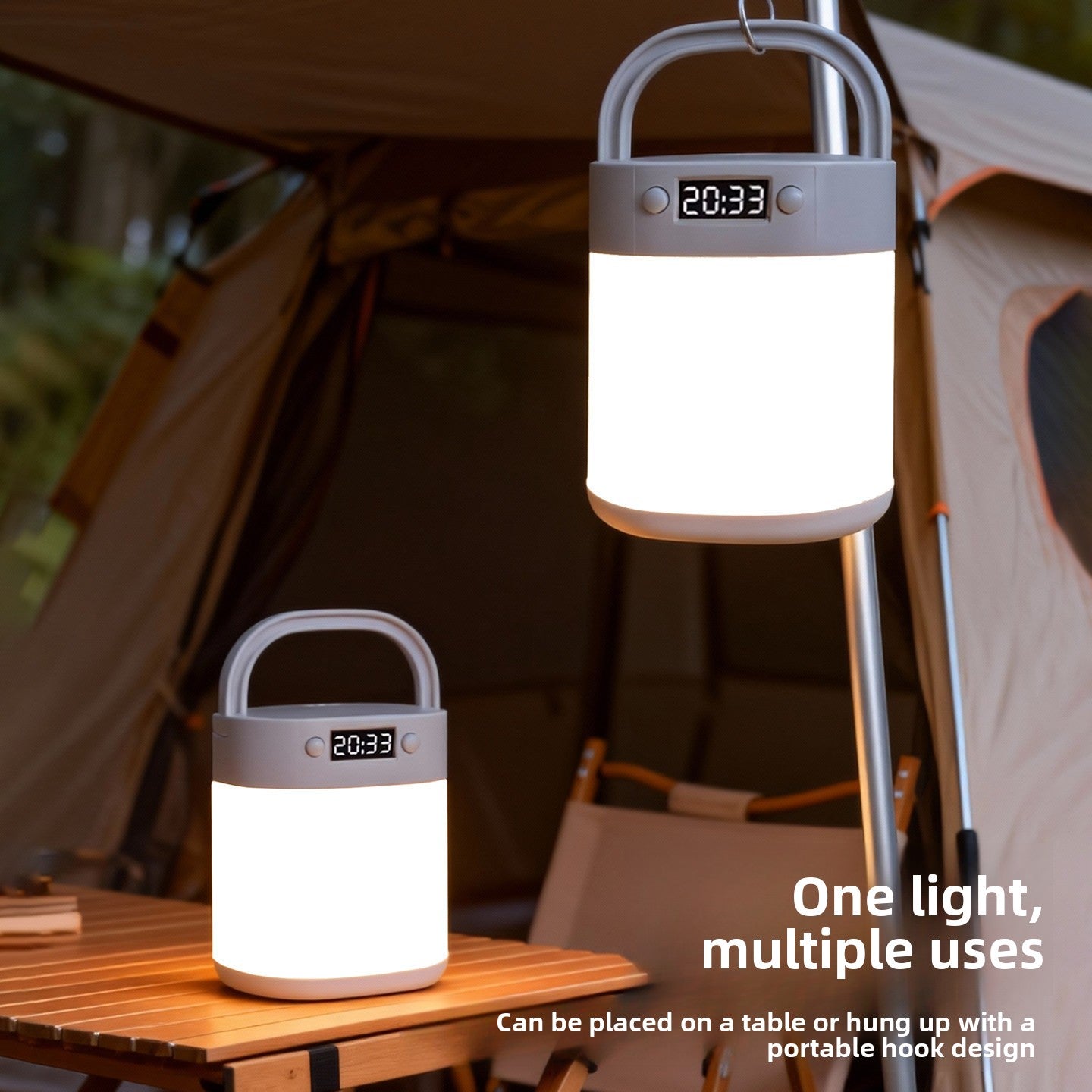 45-Day Camp Lantern with Clock